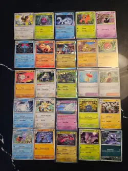 Pokemon 25 Card Bulk Lot | 5 Holo + 20 Common - Authentic TCG Collection (17) - Image 1