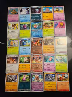 Pokemon 25 Card Bulk Lot | 5 Holo + 20 Common - Authentic TCG Collection (50) - Image 1
