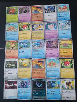 Pokemon 25 Card Bulk Lot | 5 Holo + 20 Common - Authentic TCG Collection (1) - Image 5