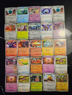 Pokemon 25 Card Bulk Lot | 5 Holo + 20 Common - Authentic TCG Collection (35) - Image 1