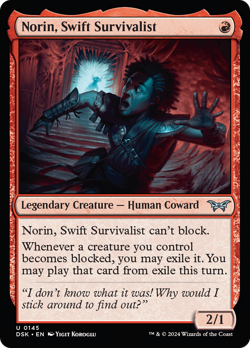 Norin, Swift Survivalist (0145) [Duskmourn: House of Horror] Magic MTG - Image 1