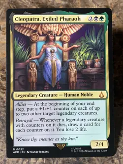 MTG TCG Assassins Creed Cleopatra, Exiled Pharaoh 0052 Regular Mythic - Image 1