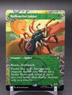 1x - Radioactive Spider - BORDERLESS #212 - Marvel's Spider-Man - NM MTG - Image 1
