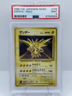 1996 Pokemon Japanese Basic Zapdos #145 Japanese PSA 9 - Image 1