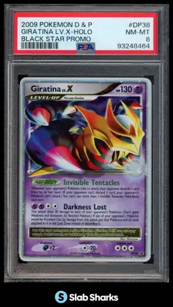 2007 POKEMON DIAMOND & PEARL BLACK STAR PROMOS #DP38 GIRATINA LV.X HOLO PSA 8 - Image 1