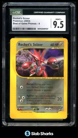2002 POKEMON BEST OF GAME #4 ROCKET'S SCIZOR PROMOS CGC 9.5 - Image 1
