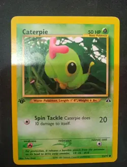 Pokemon TCG Caterpie Neo Discovery 53 Regular 1st Edition Common - Image 1