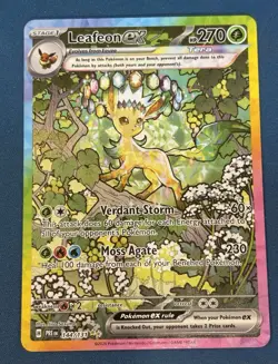 Pokemon Leafeon EX Prismatic Evolutions 144/131 Special Illustration Rare NM - Image 1