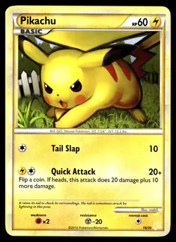 2010 Pokemon Heartgold and Soulsilver Raichu Deck 16 Pikachu NON Holo LP - Image 1