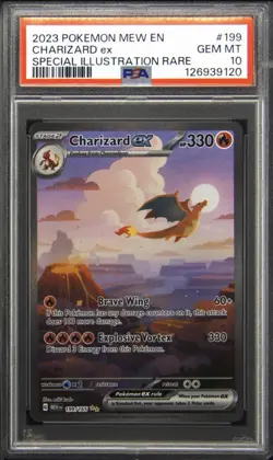 Pokemon 2023 Charizard ex 199/165 Full Art SIR Pokemon 151 GEM MINT PSA 10 - Image 1