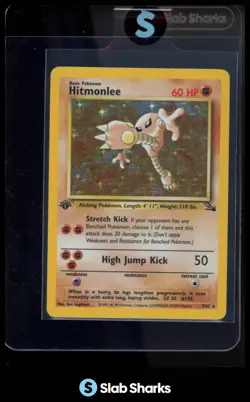 1999 POKEMON FOSSIL 1ST EDITION #7/62 HITMONLEE - Image 1