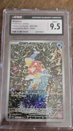Pokemon TCG Magikarp 203/193 Scarlet & Violet Paldea Evolved CGC 9.5 MINT+ - Image 1