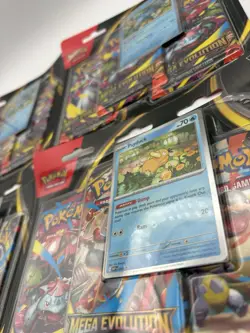 4x Lot Pokemon TCG Mega Evolution 3 Pack Blister w/ Psyduck Promo NEW & SEALED - Image 2