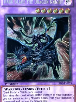 yugioh Dark Blade the Dragon Knight RDS-EN035 Ultimate Rare 1st Edition nearmint - Image 2