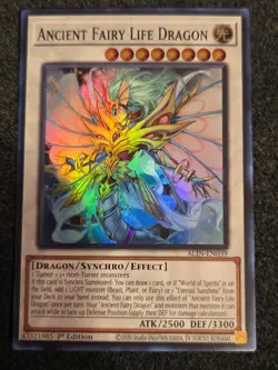 Yu-Gi-Oh! Ancient Fairy Life Dragon Super Rare ALIN-EN039 NM - Image 1
