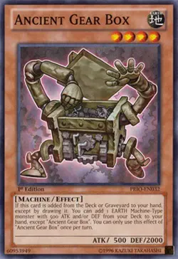 Yugioh! LP Ancient Gear Box - PRIO-EN032 - Common - 1st Edition Lightly Played, - Image 1
