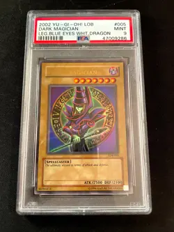 2002 Yu-Gi-Oh! LOB Dark Magician PSA 9 MINT #005 - Image 1