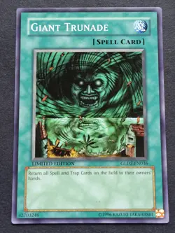 Giant Trunade Limited Edition Gold Series GLD2-EN036 Yu-Gi-Oh! spell card. - Image 2