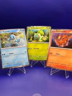 Bulbasaur Charmander Squirtle Pokemon Cards Cosmos Promo Set 046 047 048 NM 151 - Image 1