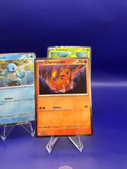 Bulbasaur Charmander Squirtle Pokemon Cards Cosmos Promo Set 046 047 048 NM 151 - Image 3