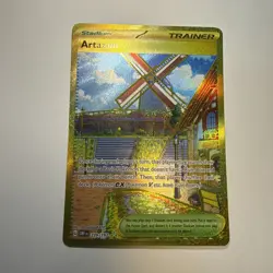 Pokemon TCG Artazon Holo Gold Full Art Card 229/197 Obsidian Flames Secret Rare - Image 1