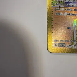 Pokemon TCG Artazon Holo Gold Full Art Card 229/197 Obsidian Flames Secret Rare - Image 2