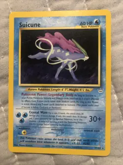 NM (Unlimited) Pokemon SUICUNE Card NEO REVELATION Set 27/64 Non-Holo RARE - Image 2