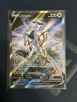 Pokemon TCG Arceus v Holo Ultra Rare Card Brilliant Stars 166/172 NM - Image 1