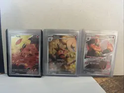 Pokemon TCG Holo White Flare Set of 3 IR Cards - Image 1