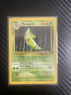 Metapod Base Set Regular Pokemon TCG Card 054/102 NM - Image 1
