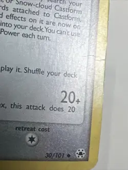 DAMAGED Castform 30/101 Reverse Holo Hidden Legends AUTHENTIC Pokemon Card - Image 5