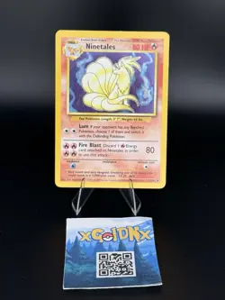 Pokemon TCG Ninetales Base Set Holo Unlimited Rare Card 12/102 WOTC LP- - Image 3