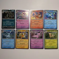 Pokemon TCG Prismatic Evolutions Costco Mini Tin Cosmos Promo Cards Set Of 8 NM - Image 1