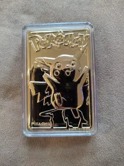 PIKACHU Pokemon 23K Gold Plated Trading Card 1999 Burger King Limited Edition - Image 3