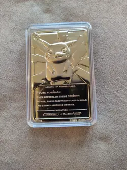 PIKACHU Pokemon 23K Gold Plated Trading Card 1999 Burger King Limited Edition - Image 4