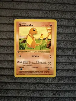 Pokemon Charmander 1st Edition Shadowless Base Set 1999 Card 46/102 - Image 1
