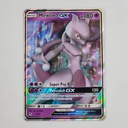 Mewtwo GX 31/68 Hidden Fates Pokemon TCG NM+ Card Full Art Holo Ultra Rare - Image 1