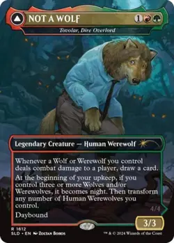 MTG English NOT A WOLF - Tovolar, Dire Overlord NM Normal Secret Lair - Image 1