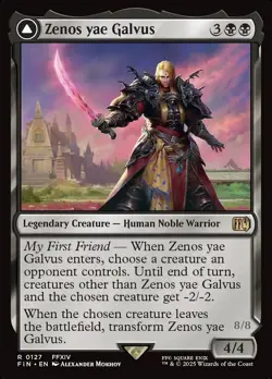 MTG Final Fantasy Commander Deck - Mono Black - FOIL ZENOS With FULL ART LANDS - Image 1