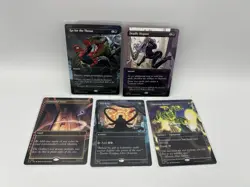 MTG Secret Lair Marvel Spiderman Villainous Plot Non Foil Edition Set Of 5 - Image 1