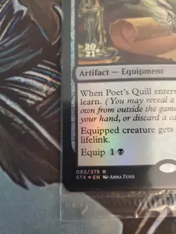 Magic The Gathering Poet's Quill Sealed Foil Prerelease Strixhaven Rare 2021 NM - Image 4