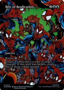 MTG Rite of Replication (Borderless) Foil NM Marvel Universe Eternal-Legal Magic - Image 1