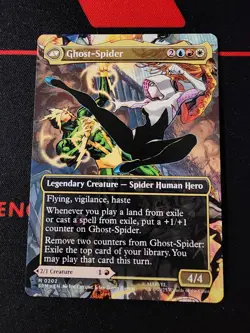 MTG Marvel Spiderman - Ghost-Spider / Gwen Stacy Non- Foil Borderless #0202 - Image 1