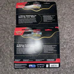 Pokemon TCG Scarlet & Violet Paldean Fates 3 Pack Blister Fidough- Lot Of 2 - Image 2