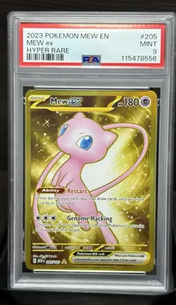 2023 Pokemon Mew EN-151 MEW EX #205/165 Hyper Rare PSA 9 Mint - Image 1