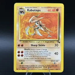 Pokemon Kabutops 24/62 Fossil Unlimited 24/62 WOTC Non Holo Rare - Image 1