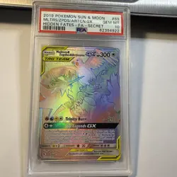 2019 Pokemon Sun & Moon Moltres Zapdos Articuno #69 Secret Hidden Fates PSA 10 - Image 1