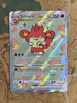 Pokemon TCG - Simisear VSTAR GG37 Ultra Rare Crown Zenith Galarian Gallery NM - Image 1