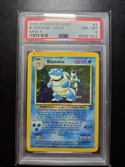 2000 Pokemon Base Set 2 #2 Blastoise Holo PSA 8 - Image 3