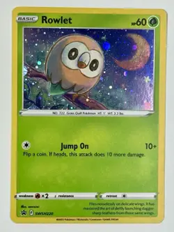 Pokemon TCG - Rowlet - SWSH 220 - 2022SWSH: Black Star Promo - Cosmo Holo - Image 3